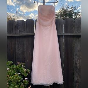 Vintage Pink Strapless Formal Dress